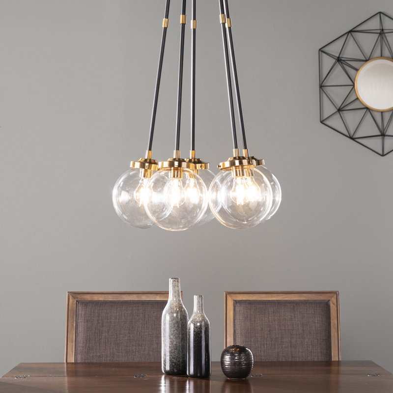Mercury Row® Bleecker 5 Light Cluster Globe Pendant & Reviews Wayfair